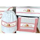 Ver imagem 2 de Jogo de Cozinha Ponto Cruz - Joaninha em Vermelho Arte & Tear Jogo Cozinha 10 pçs pra Fogão 4 Bocas