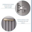 Ver imagem 4 de Gabinete Suspenso Banheiro Noruega 60cm com Cuba e Espelheira Treviso Cinza/Platina