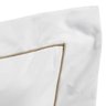 Jogo de Cama Solteiro de Algodão 200 Fios Liso Branco com Detalhe em Dourado 3 Peças - 2