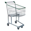 Ver imagem 1 de Carrinho de Supermercado Compras Tubular Zincado Cesto 90L
