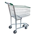 Ver imagem 2 de Carrinho de Supermercado Compras Tubular Zincado Cesto 90L