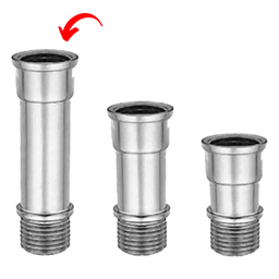 Kit C/ 10 Extensão Aumento Prolongador Cromada 3/4 Super Longa - 2