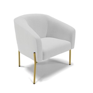 Cadeira Sala de Jantar Pé de Ferro Dourado Stella Linho D03 - D'rossi