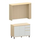 Ver imagem 1 de Bancada de Cozinha com Balcão 100% MDF 144cm Aura Luciane Móveis