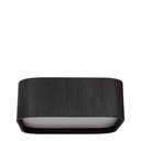 Ver imagem 1 de Lustre Plafon Madeira Arredondado Preto 50x50cm