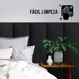 Cabeceira De Cama Modulada Estofada Preta - 7