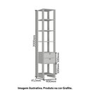 Ver imagem 4 de Estante Closet com 2 Gavetas e 5 Nichos - Grafite