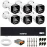 Kit 6 Câmeras Intelbras Vhd 1220 B Full Color Bullet Full Hd 1080p Multi Hd Ir 20m + Dvr Intelbras M - 1