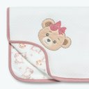 Ver imagem 2 de Manta para Bebê em Malha Matelasse Amor de Urso Rose - Hug