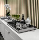 Ver imagem 1 de Bandeja Espelhada Fumê Decoração Luxo 50x30