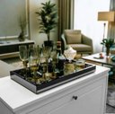 Ver imagem 4 de Bandeja Espelhada Fumê Decoração Luxo 50x30