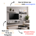 Ver imagem 6 de Rack sem Painel para Tv até 65 Polegadas Moderno Parede - Branco