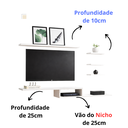 Ver imagem 4 de Rack sem Painel para Tv até 65 Polegadas Moderno Parede - Branco