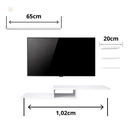 Ver imagem 3 de Rack sem Painel para Tv até 65 Polegadas Moderno Parede - Branco
