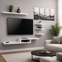 Ver imagem 5 de Rack sem Painel para Tv até 65 Polegadas Moderno Parede - Branco