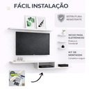 Ver imagem 2 de Rack sem Painel para Tv até 65 Polegadas Moderno Parede - Branco