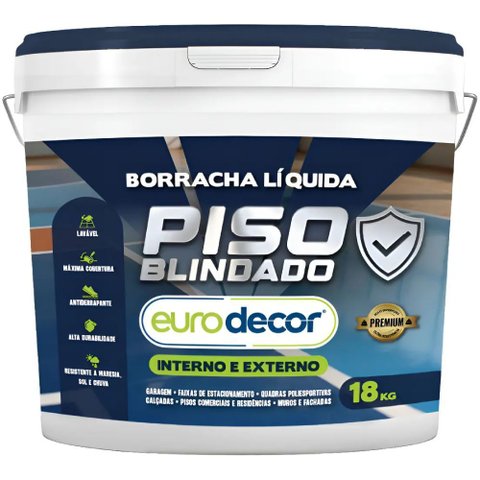 Borracha Liquida para Piso 18 Kilos Cinza Escuro - 03.01.01.2014 - Eurodecor Borracha Liquida para P