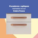 Ver imagem 5 de Armário de Cozinha Compacta Aço 3 Peças com Vidros Multimóveis Cr20350 Branco-preto