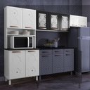 Ver imagem 6 de Armário de Cozinha Compacta Aço 3 Peças com Vidros Multimóveis Cr20350 Branco-preto