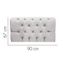 Ver imagem 2 de Painel Cabeceira Estofada Paris 90cm Cama Box Solteiro Suede Cinza Claro- Mabe Magazine
