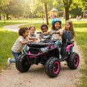 Ver imagem 2 de Quadriciclo Eletrico Infantil 2 Motores 12v Rosa - Xcell