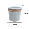 Vaso de Barro Areia Terrilho 16cm:Cinza - 2