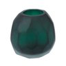 Vaso Decorativo Verde Fosco em Vidro Facetado - 16x15x13cm - 2