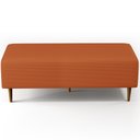 Ver imagem 5 de Puff Decorativo Sala de Estar Bali W01 Pés Palito 120x50 cm Tecido Terracota - Lyam Decor