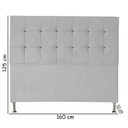 Ver imagem 2 de Cabeceira de Cama Box Cristal Queen 160 Cm Botão Strass Suede Marrom do Lar Móveis