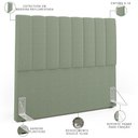 Ver imagem 3 de Cabeceira Cama Box Casal 140 cm Dália W01 Bouclê Oliva - Lyam Decor