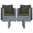 Ver imagem 1 de Mesa Centro e 2 Poltronas Madri Corda Náutica Estofado 13 Trama Original
