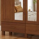 Ver imagem 7 de Guarda Roupa Casal 157cm 4 Portas Madeira Maciça Lone Castanho F07 - Mpozenato