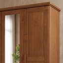 Ver imagem 6 de Guarda Roupa Casal 157cm 4 Portas Madeira Maciça Lone Castanho F07 - Mpozenato
