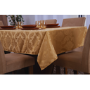Ver imagem 2 de toalha de mesa quadrada 4 lugares tecido jacquard 1,35x1,50:dourado