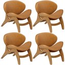 Ver imagem 1 de Kit 4 Poltronas Decorativa Orgânica Sala Living Kadosh L02 Couríssimo Canela - Lyam Decor