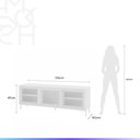 Ver imagem 5 de Rack para TV até 55" 3 Portas com Vidro Vitria 135 cm - Branco