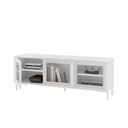 Ver imagem 1 de Rack para TV até 55" 3 Portas com Vidro Vitria 135 cm - Branco