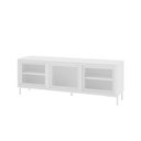 Ver imagem 4 de Rack para TV até 55" 3 Portas com Vidro Vitria 135 cm - Branco
