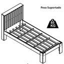 Ver imagem 4 de Cama Solteiro Cabeceira Ripada 108x206cm Branco Mel Proddy