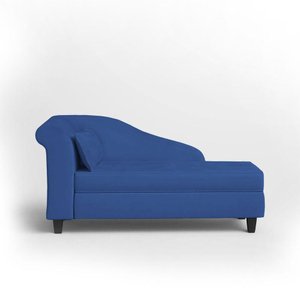 Recamier Diva França 1,60m Suede Azul Marinho - Inova Decor
