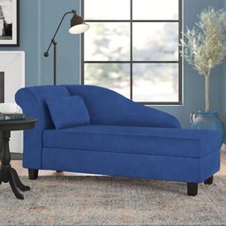Recamier Diva França 1,60m Suede Azul Marinho - Inova Decor - 5