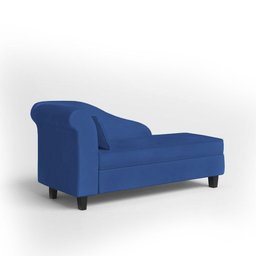 Recamier Diva França 1,60m Suede Azul Marinho - Inova Decor - 7