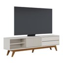 Ver imagem 2 de Rack para TV até 75 Polegadas 1 Porta de Correr e 2 Gavetas Retrô Multimóveis Crcol-RCK035 Off White