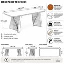 Ver imagem 3 de Conjunto Sala de Jantar 1 Mesa Bélgica com 6 Cadeiras