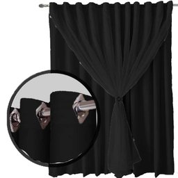 Cortina Blackout Bia Corta Luz 8,20 X 2,30 Quarto Preto - 5
