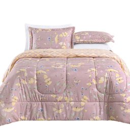 Edredom Super King 3 peças Dupla face Inverno Quente Bouti Estampado:Lavanda - 4