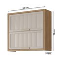 Ver imagem 4 de Armario Aereo Divina 80 Cm com 2 Portas Freijo/off White