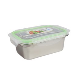 Kit 3 Potes Herméticos de Inox com Tampa Plástica Cozinha - 2