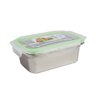 Kit 3 Potes Herméticos de Inox com Tampa Plástica Cozinha - 2