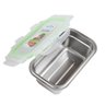 Kit 3 Potes Herméticos de Inox com Tampa Plástica Cozinha - 3